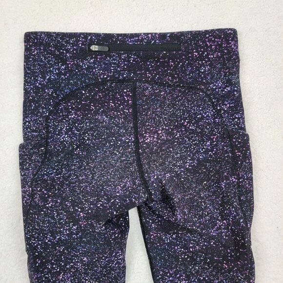 Lululemon Speed Up Crop 21” Inseam Size 4 Crystalline Multi Purple Galaxy W6AL4S - Picture 2 of 9